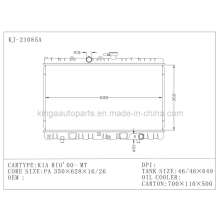 Radiador automotivo para KIA Rio ′ 00 OEM 0k31A-15-200 Tanque de plástico com núcleo de alumínio